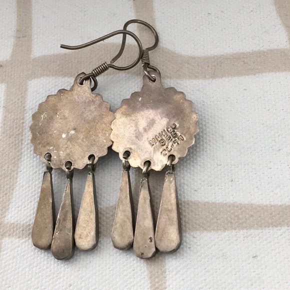 Vintage Sterling Abalone Earrings - Picture 5 of 5